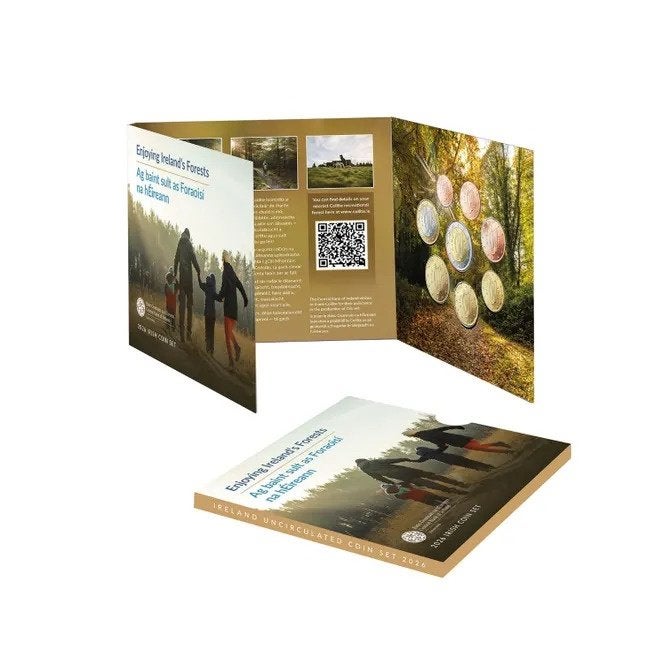 BU set Ierland 2026 Blister Forests - 1 cent t/m 2 euro, Verzenden, Ierland, Overige waardes, Setje