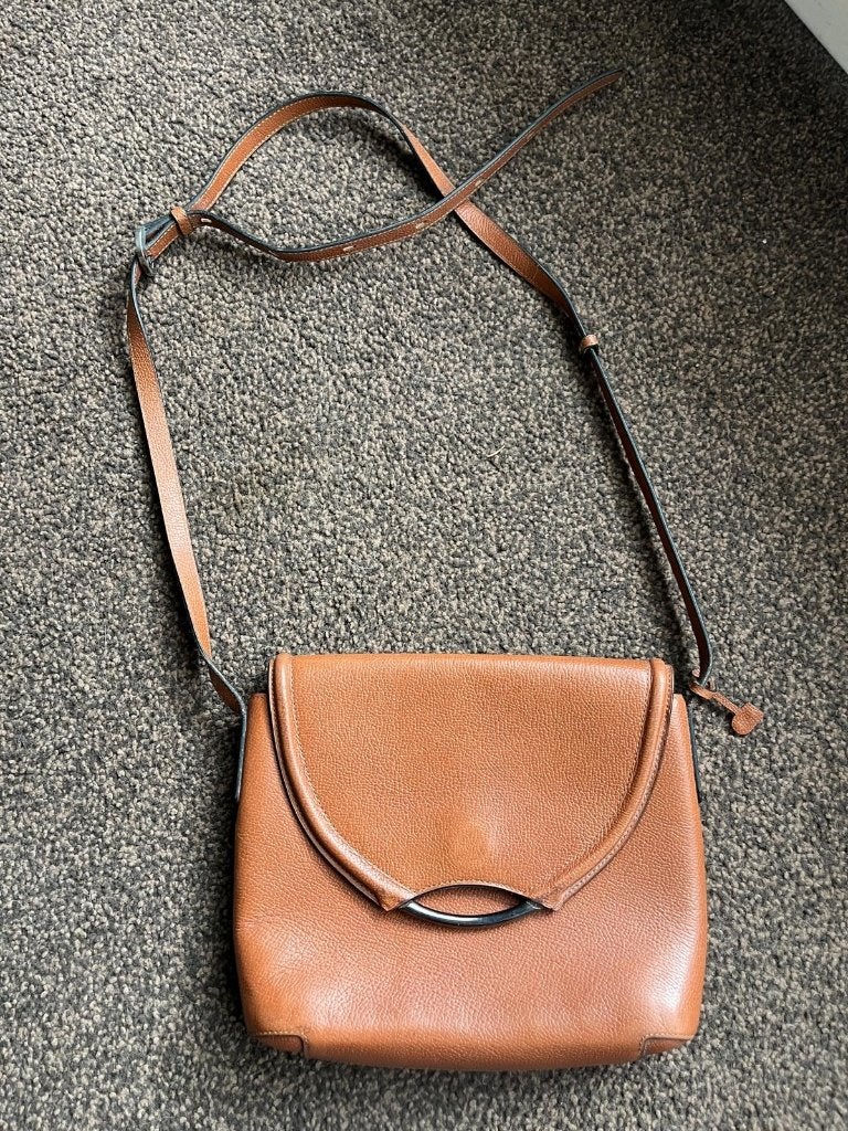 Vintage Delvaux handtas, Ophalen of Verzenden, Zo goed als nieuw, Beige, Handtas