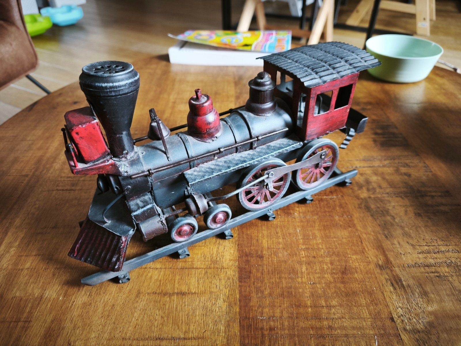 Vintage decoratieve stoomlocomotief model, Ophalen of Verzenden, Gebruikt, Trein, Schaalmodel