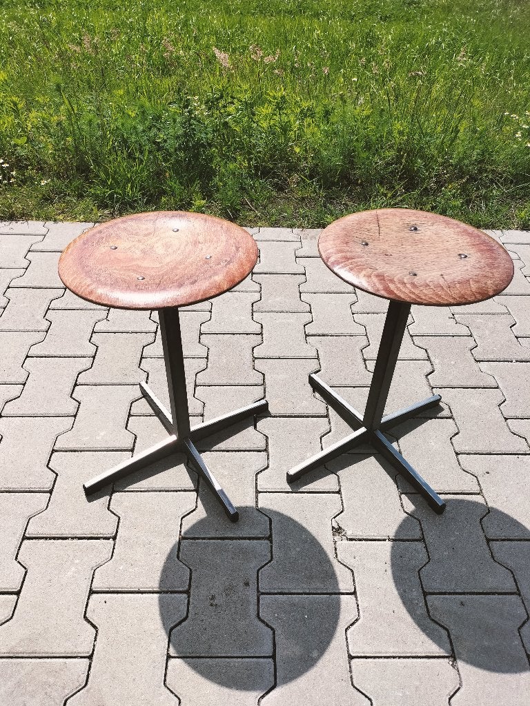 Vintage krukjes 2X, Ophalen, Gebruikt, Hout