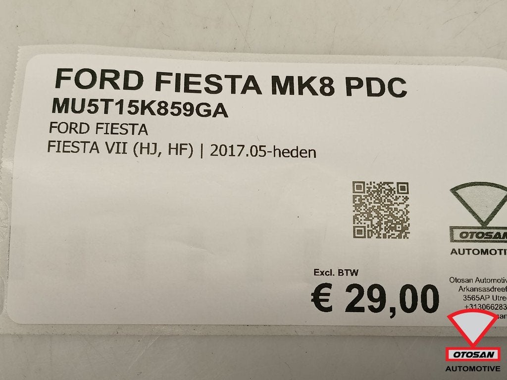 Ford Fiesta MK8 PDC Parkeersensor MU5T15K859GA, Gebruikt, Info@ford.com, Ophalen of Verzenden, Ford