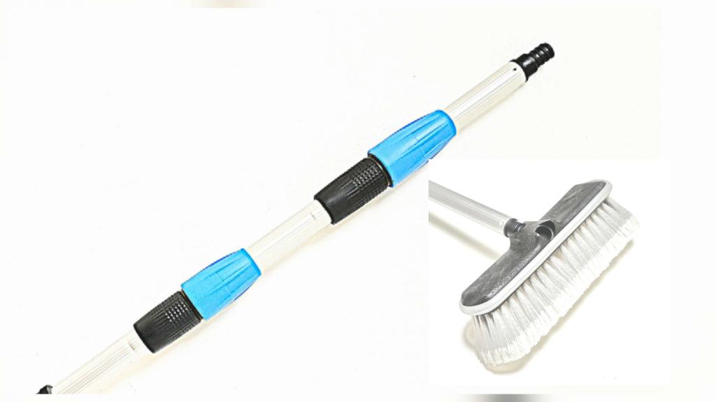 LUXE Telescoop STEEL inclusief GRATIS SOFT BRUSH twv €28,-, Watersport en Boten, Accessoires en Onderhoud, Nieuw, Gereedschap