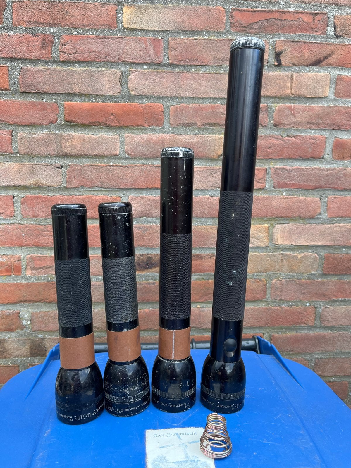 Set van 4 Maglite zaklampen - Diverse maten, Ophalen of Verzenden, Gebruikt, Batterij