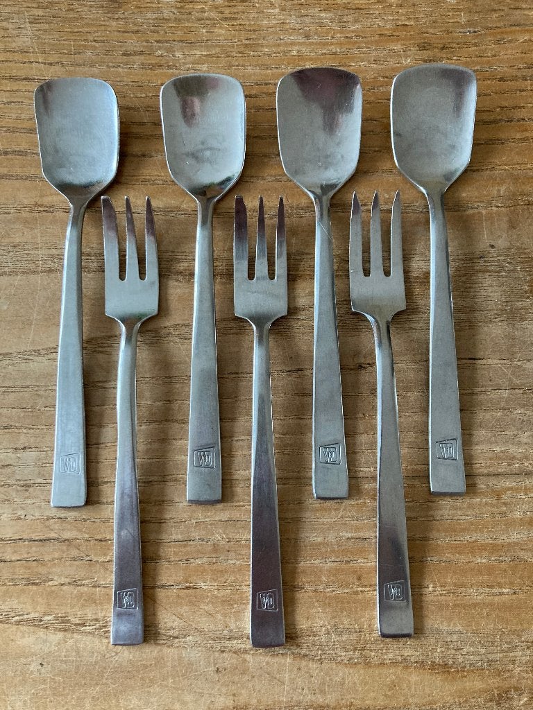 Vintage Sola GZ ijslepels (2x) V&D, Ophalen of Verzenden