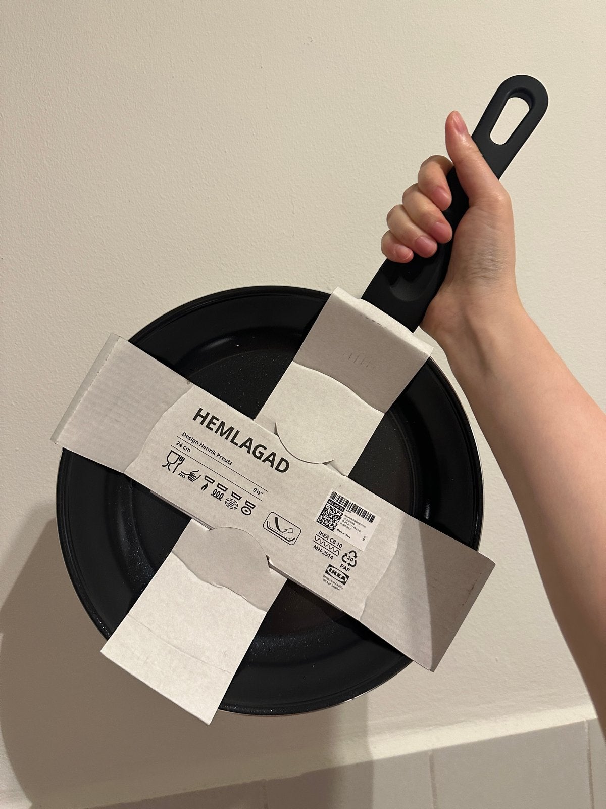 IKEA Hemlagad Koekenpan - Zwart, 24 cm, Ophalen, Koekenpan, Antiaanbaklaag, IKEA