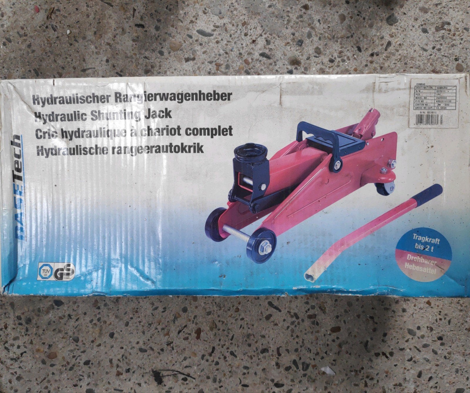 Hydraulische krik - Zo goed als nieuw, Ophalen, Zo goed als nieuw, Hydraulisch, Garagekrik