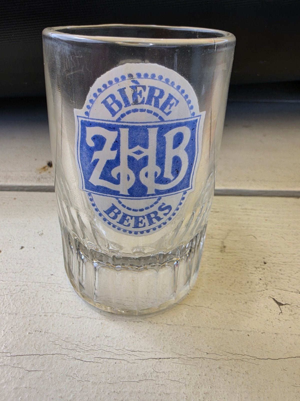 Oude glazen export bierpul ZHB Den Haag, Verzamelen, Ophalen of Verzenden, Gebruikt, Pul(len), Overige merken