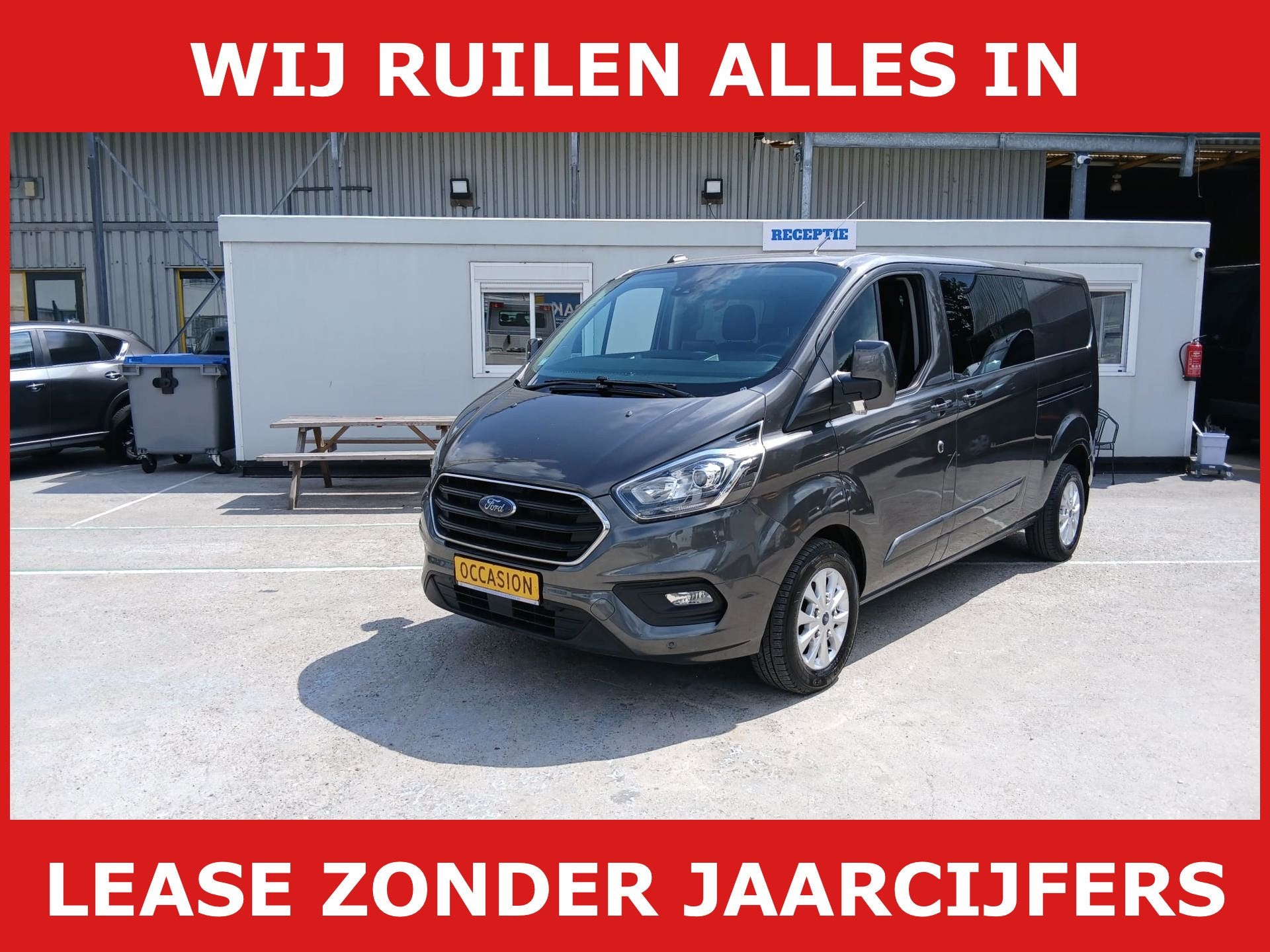 Ford Transit Custom 340 2.0 TDCI L2H1 Limited dubbel cabine, Auto's, 4 cilinders, Bedrijf, Diesel, Grijs