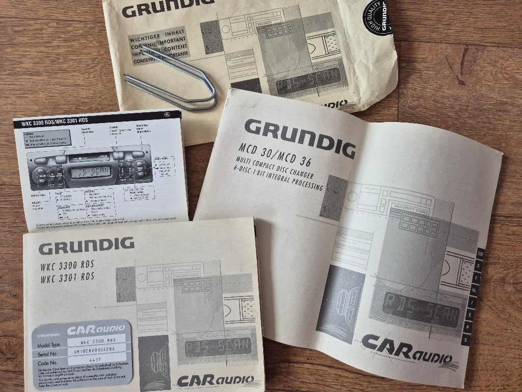 Grundig WKC 3300 RDS autoradio met MCD 36 cd-wisselaar, Ophalen of Verzenden, Gebruikt