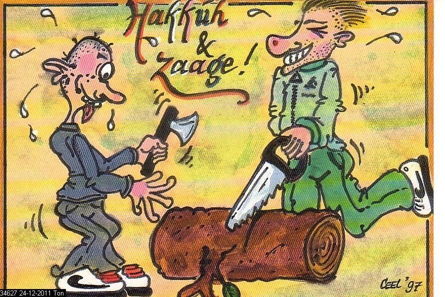 Ansichtkaart 	Hakkúh & Zaage, Verzenden, 1980 tot heden, Ongelopen, Overige thema's