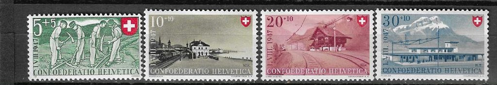 Zwitserland klassiek 1947 Mi. 480/483, Ophalen of Verzenden