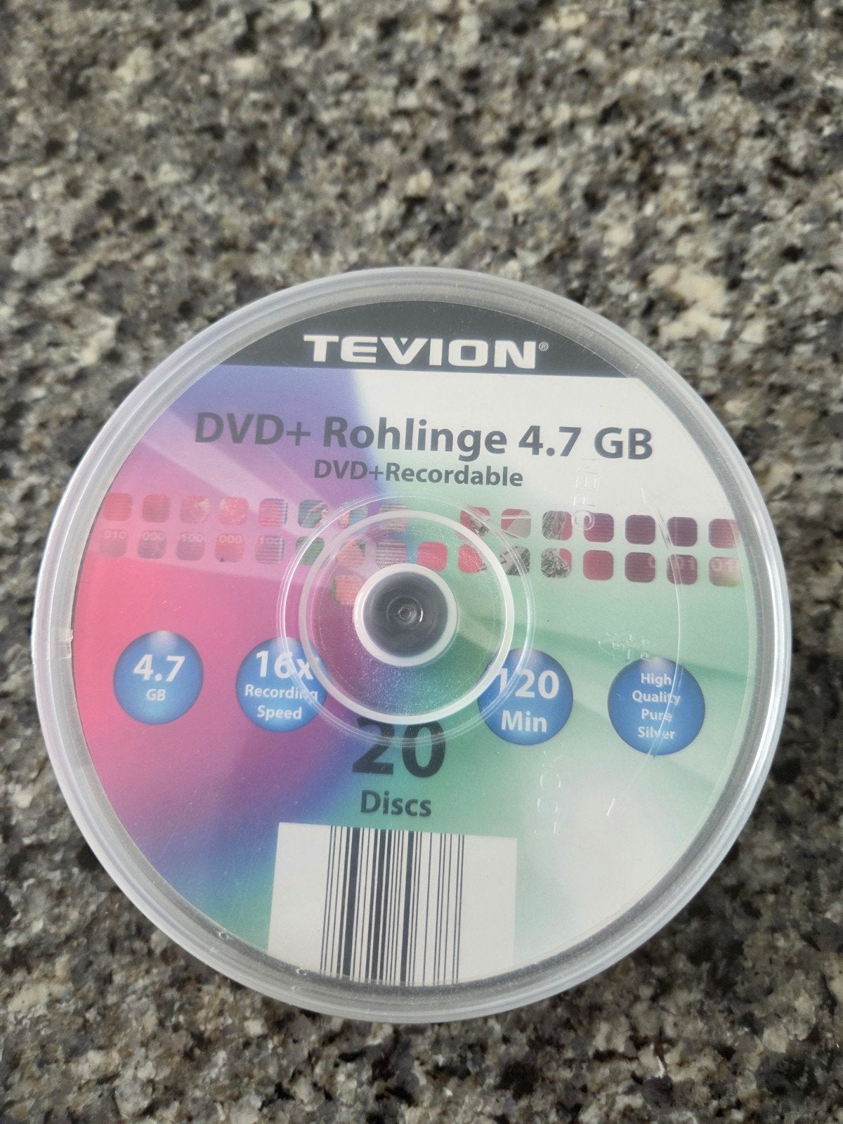 Nieuwe Tevion DVD+R spindel (20 stuks). Geseald, Computers en Software, Beschrijfbare discs, Op spindel, Nieuw, Ophalen of Verzenden