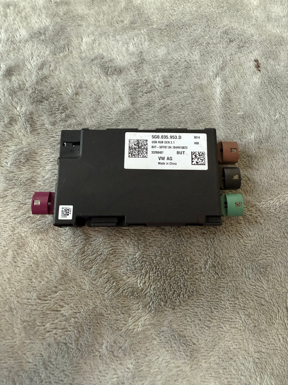Originele VW USB-hub GEN2.1 5G0035953D Golf 7 Passat B8, Ophalen of Verzenden, Gebruikt, Volkswagen