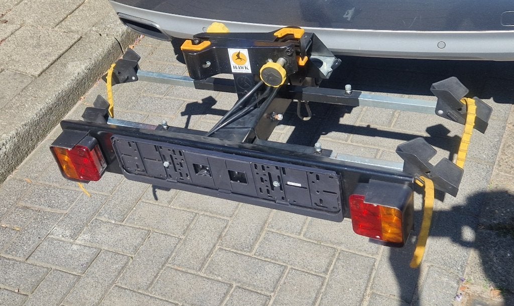 Spinder Hawk fietsendrager IGST compleet met sleutel, Ophalen, 2 fietsen, Gebruikt, Trekhaakdrager
