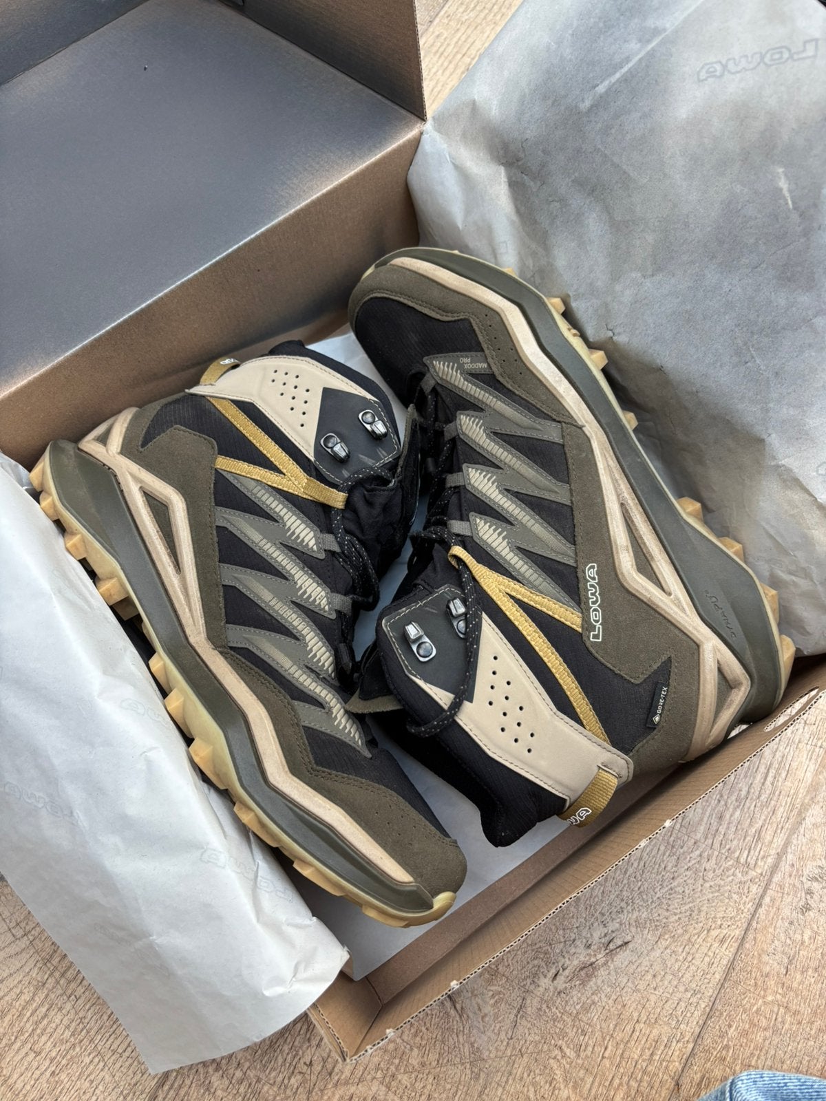 Lowa Maddox Pro Gore-Tex Mid Wandelschoenen Heren, Kleding | Heren, Ophalen of Verzenden, Zo goed als nieuw, Zwart, Wandelschoenen of Bergschoenen