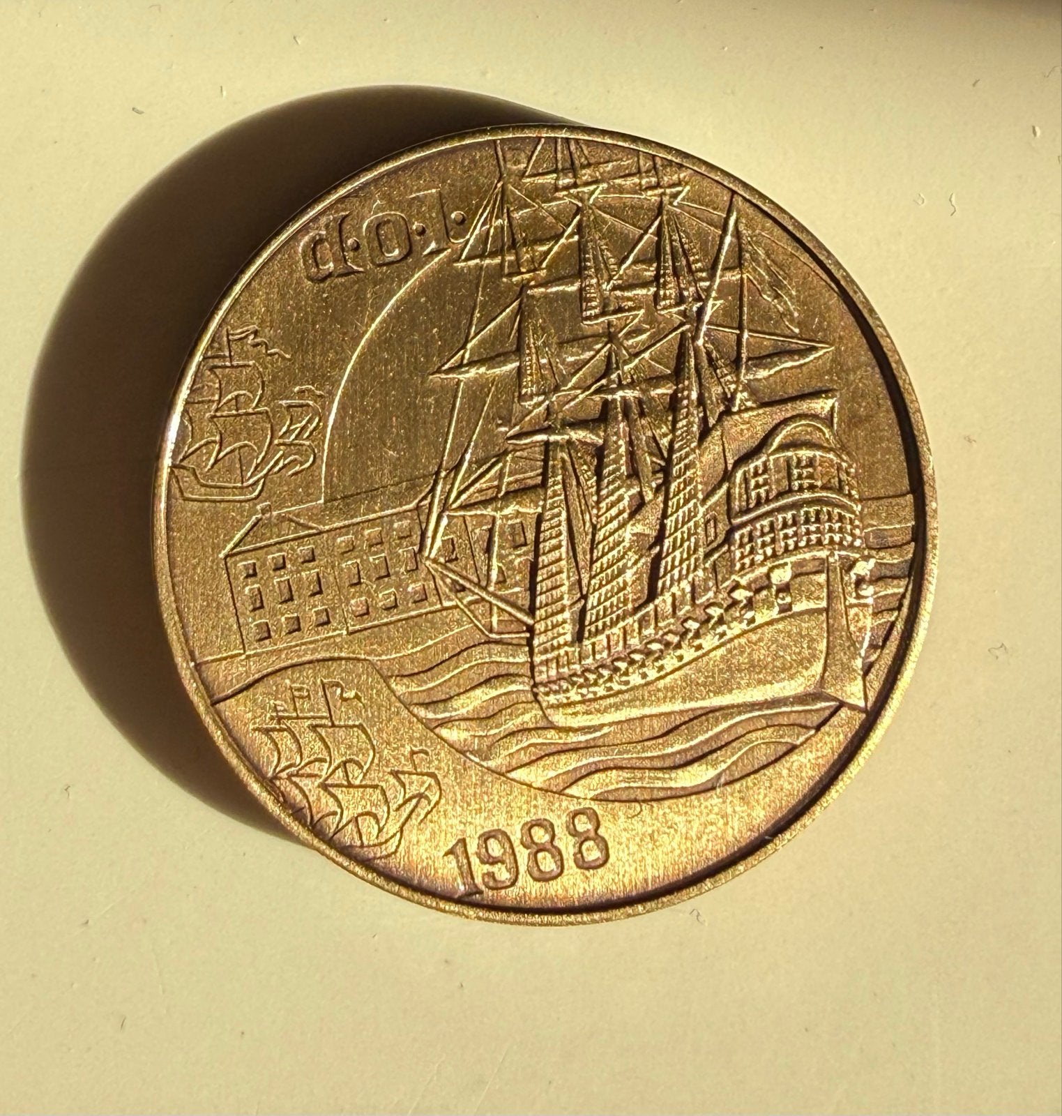 Munt Den Helder 200 jaar Havenstad 1988, Ophalen of Verzenden, Koningin Beatrix, Overige waardes, Losse munt