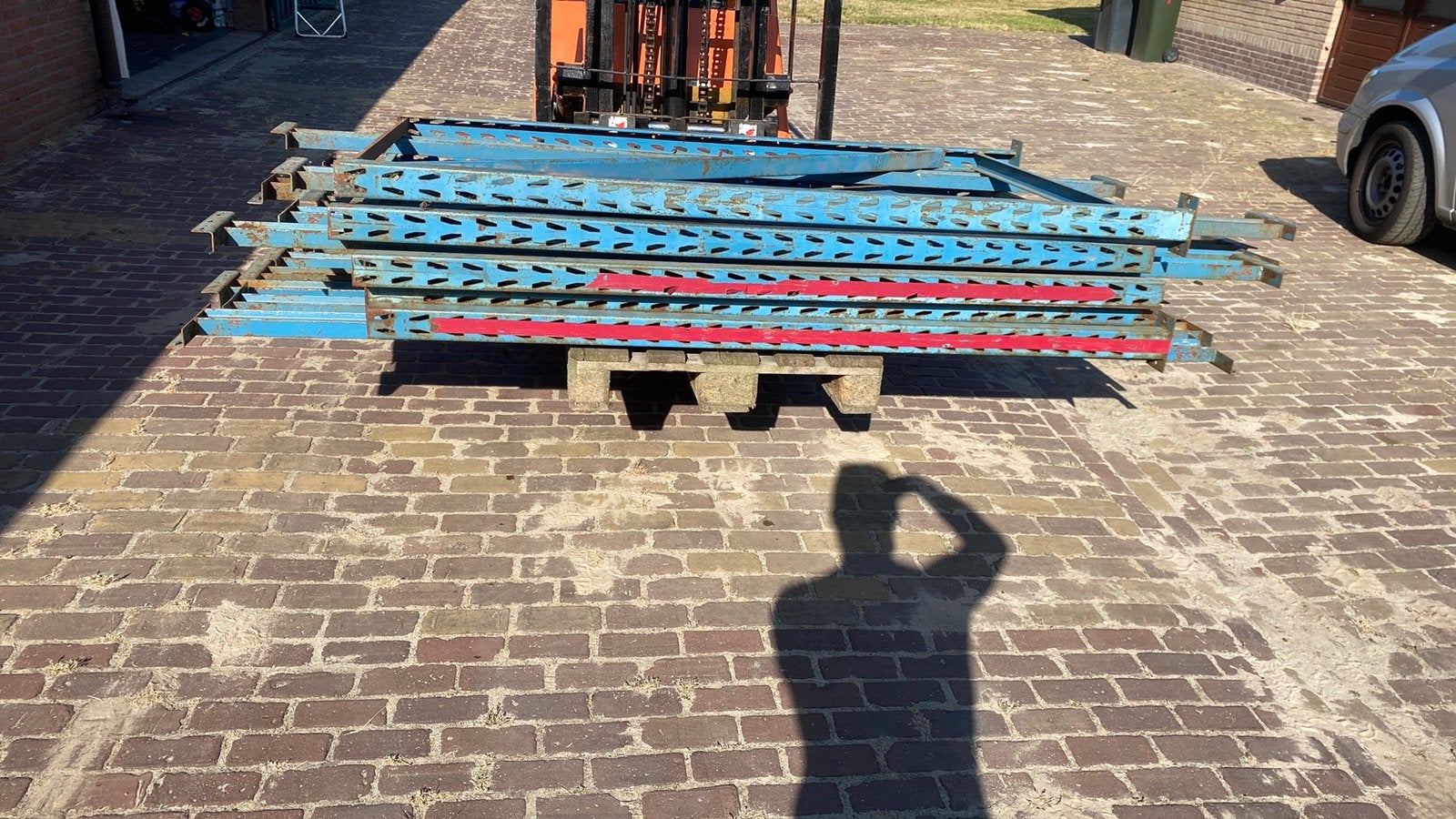 Palletstelling pallet stelling 10,40 meter lang 200cm hoog, Ophalen, Gebruikt