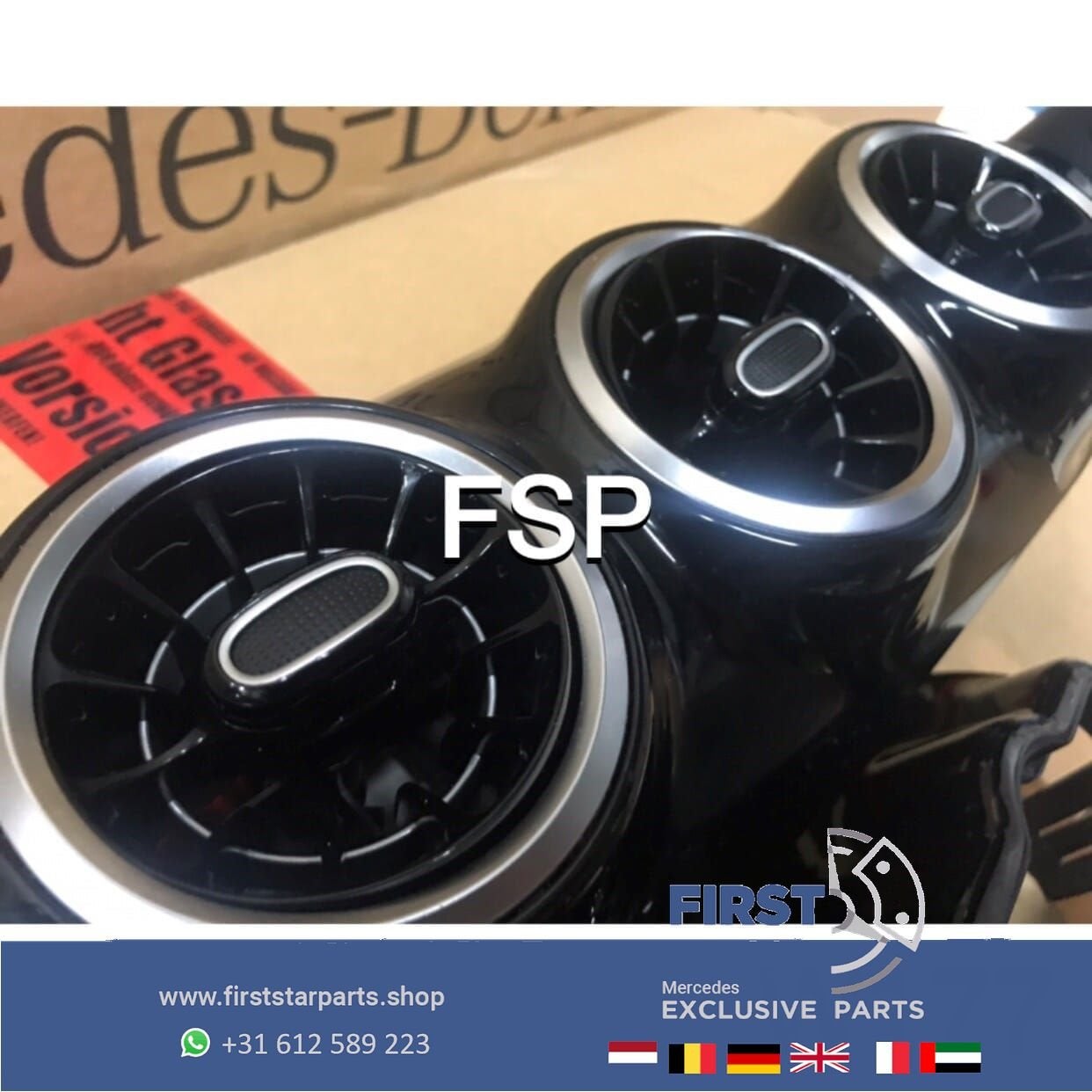 W177 dashboard LUCHTROOSTERS NIGHT PAKKET ZWART Mercedes A K