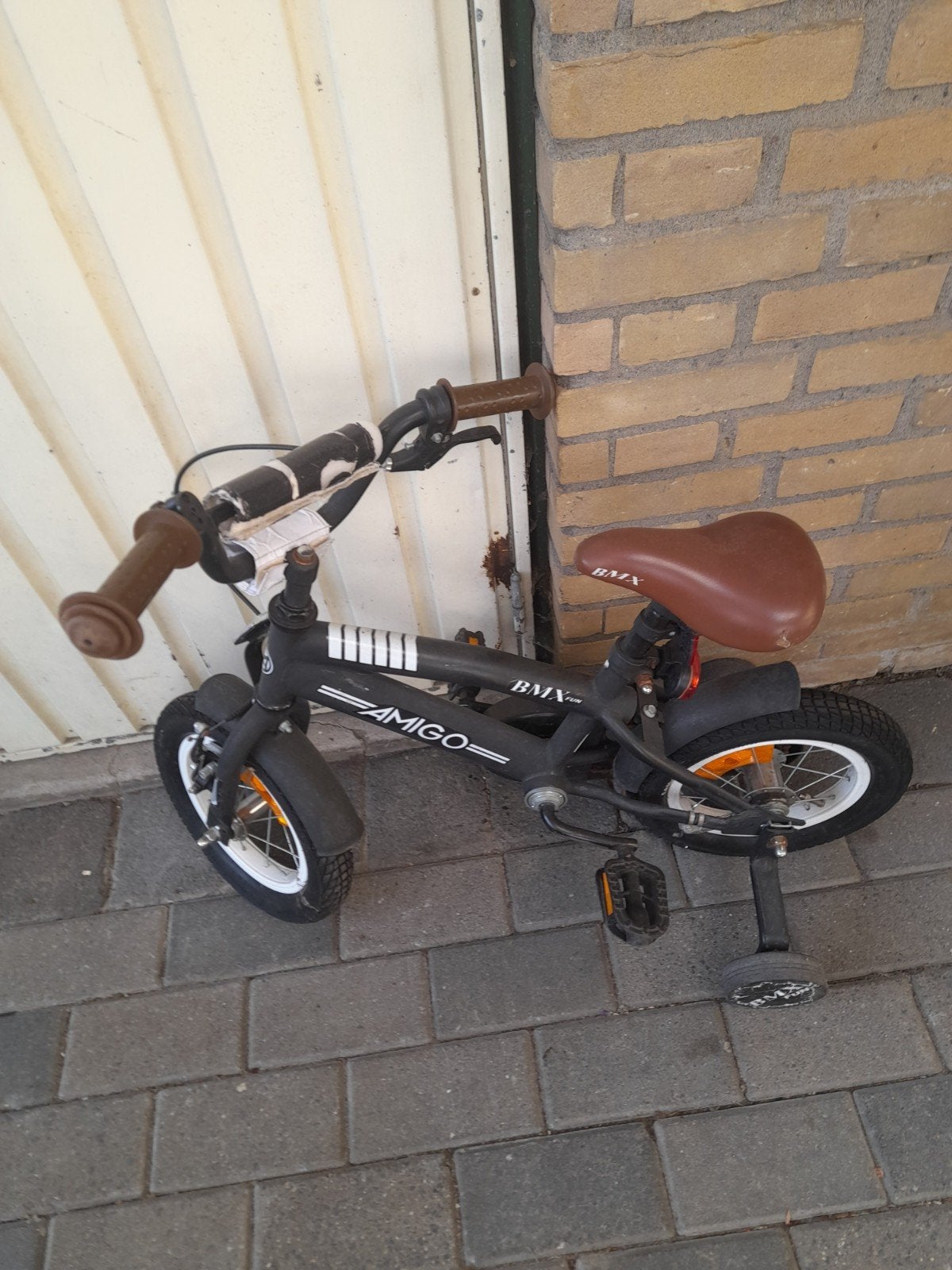 Amigo kinderfiets met zijwieltjes, Ophalen, Gebruikt, Staal, Minder dan 16 inch