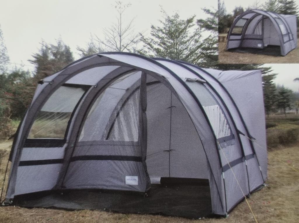 Herzog Travel Fun Tunnel Voortent voor Camper/Reisemobil, Ophalen of Verzenden, Zo goed als nieuw, Tot en met 2