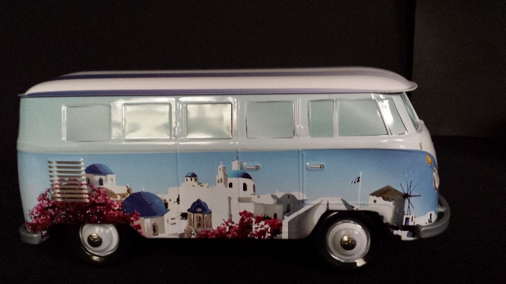 VW-bus Verzamelblik / KOEKBLIK Christian Delorme <> GREECE, Ophalen of Verzenden, Gebruikt, Koek(jes), Overige merken