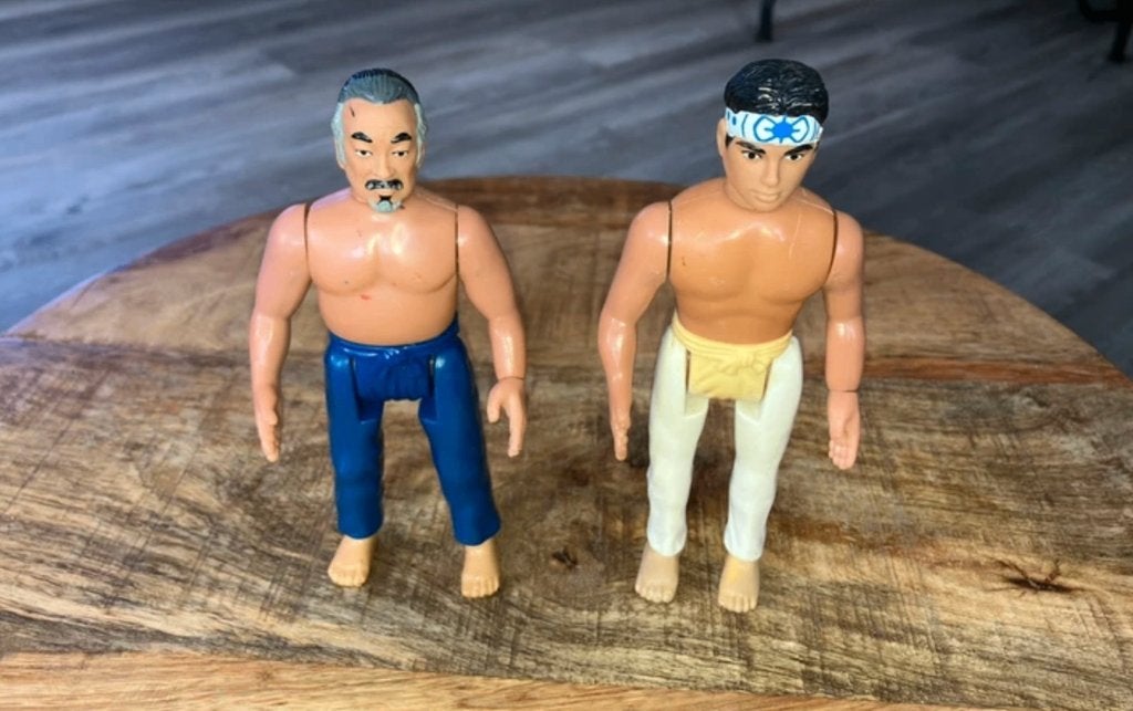 1986 Remco The Karate Kid Daniel LaRusso en Mr. Miyagi, Ophalen of Verzenden, Gebruikt