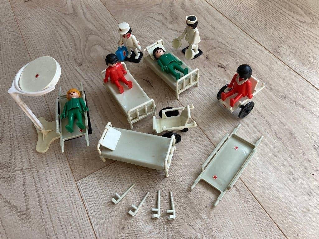 Vintage playmobil "ziekenhuis", Gebruikt, Complete set, Overige typen, Ophalen of Verzenden