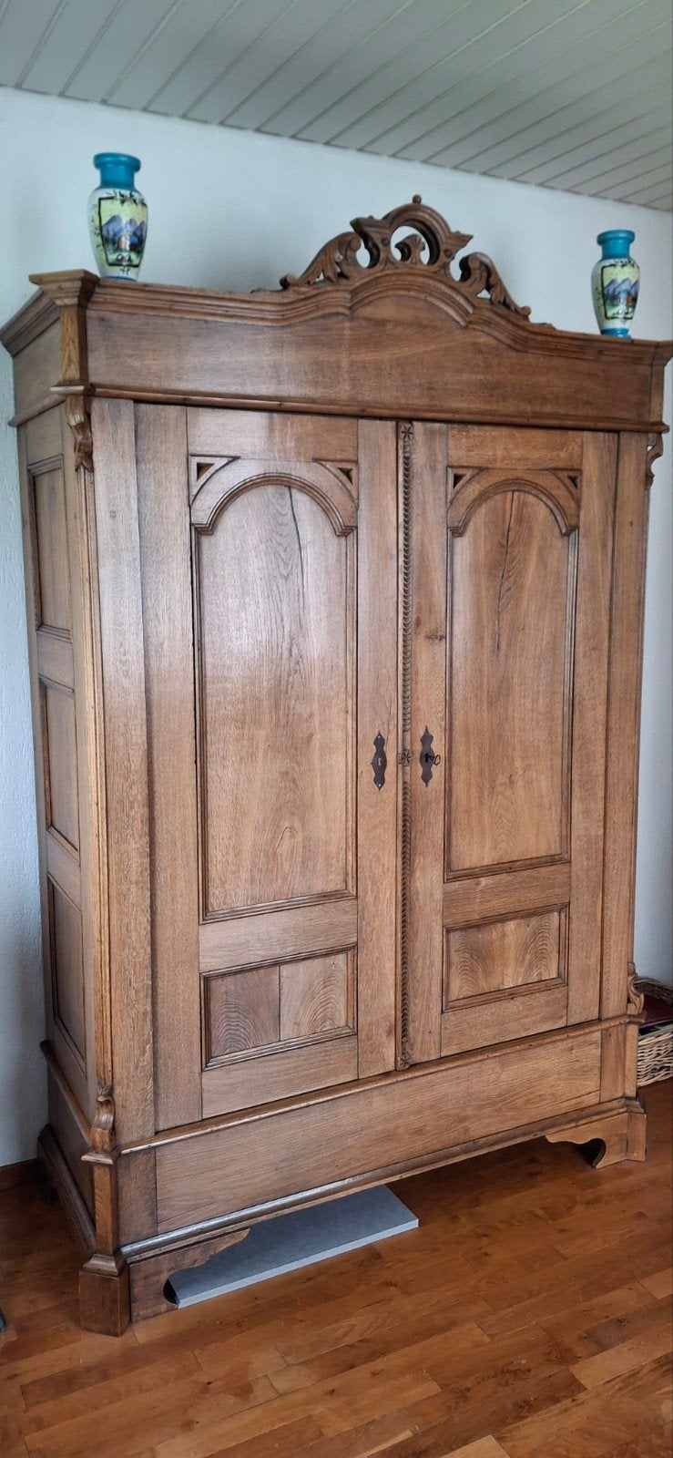 Antieke grote houten kast legkast, Antiek en Kunst, Ophalen