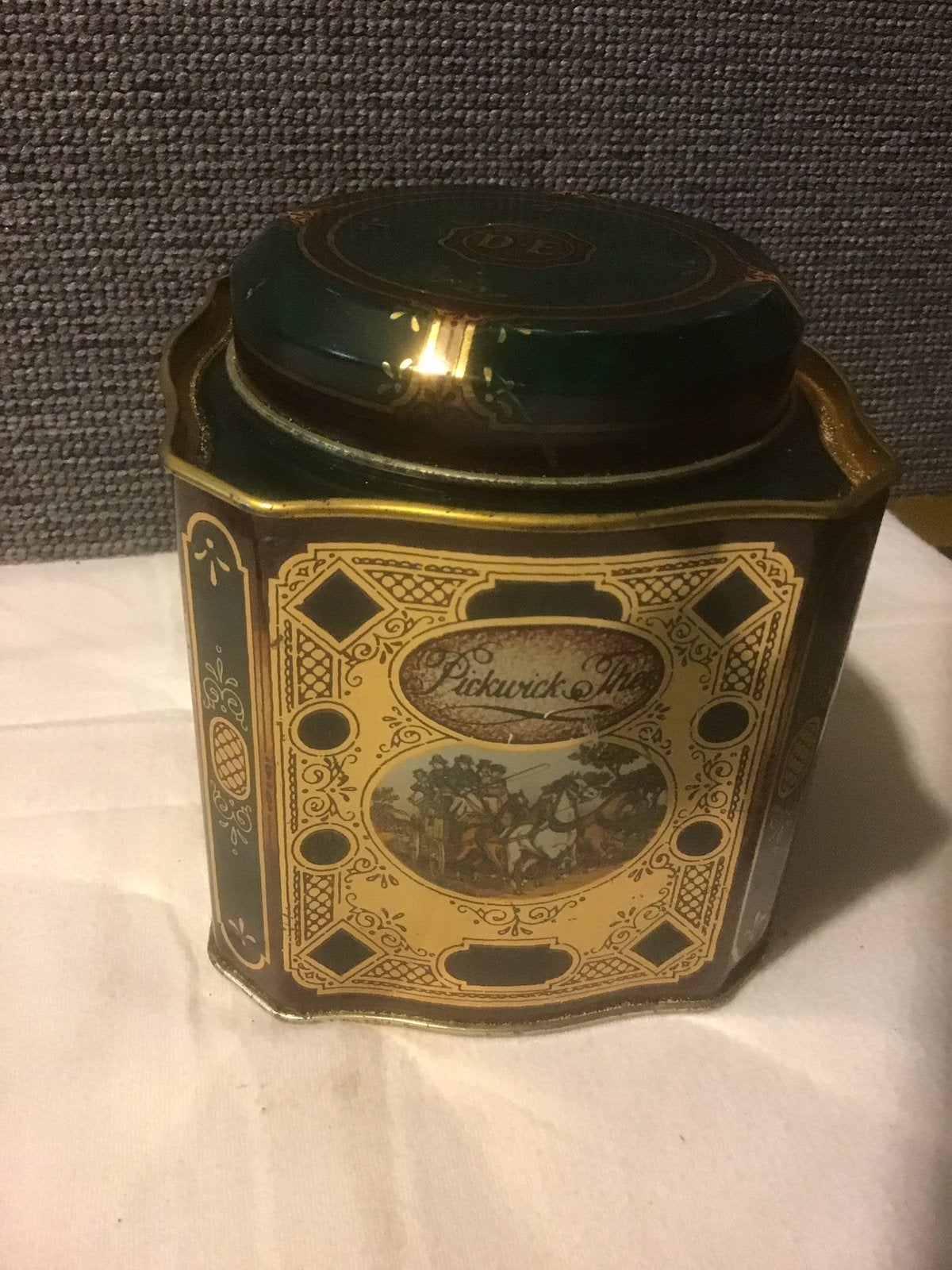 Theeblik DE, Verzamelen, Blikken, Ophalen of Verzenden, Zo goed als nieuw, Koffie, Douwe Egberts