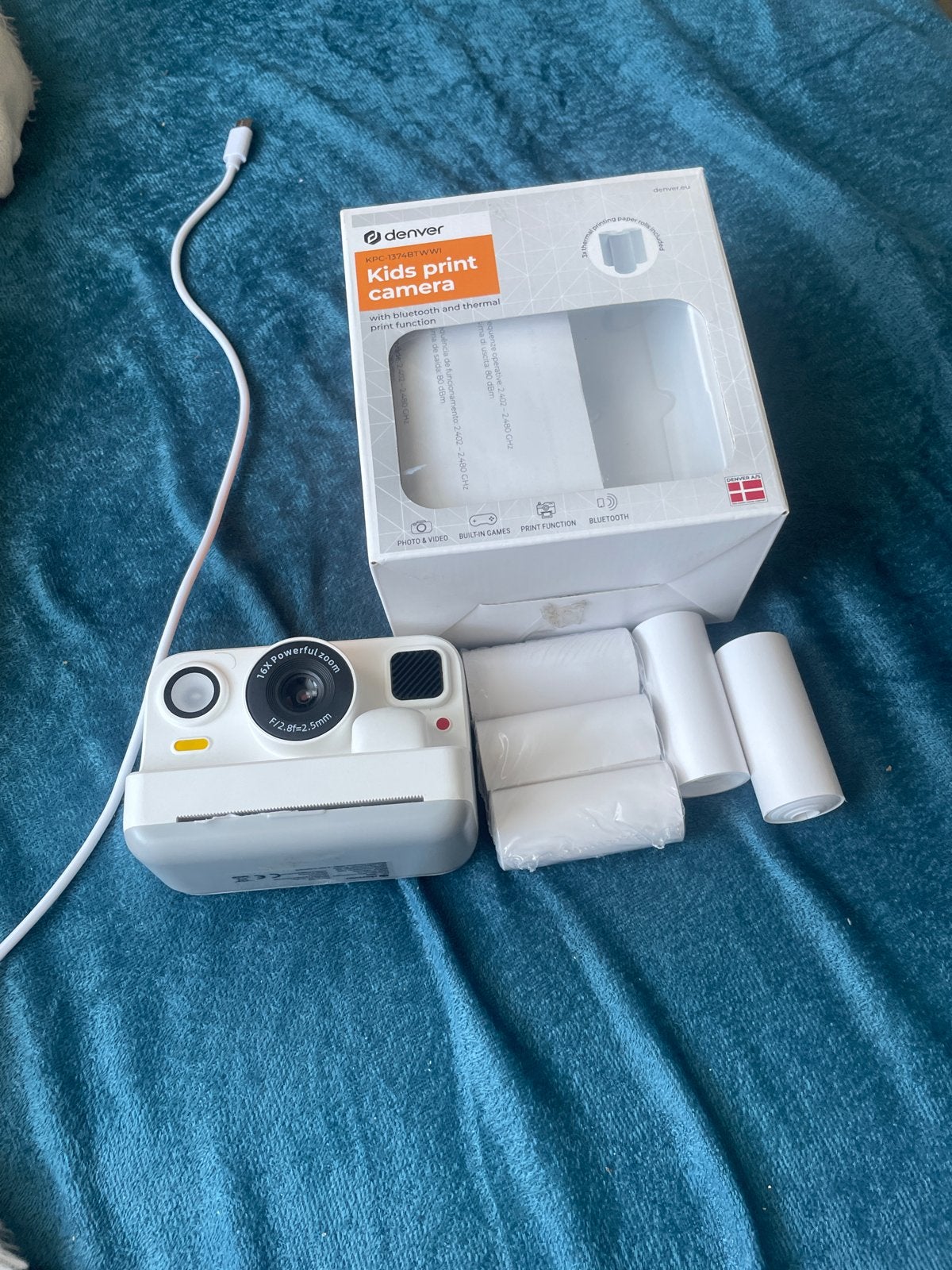 Denver Kids Print Camera - Zo goed als nieuw, Audio, Tv en Foto, Fotocamera's Digitaal, Oplader, Ophalen of Verzenden, Zo goed als nieuw