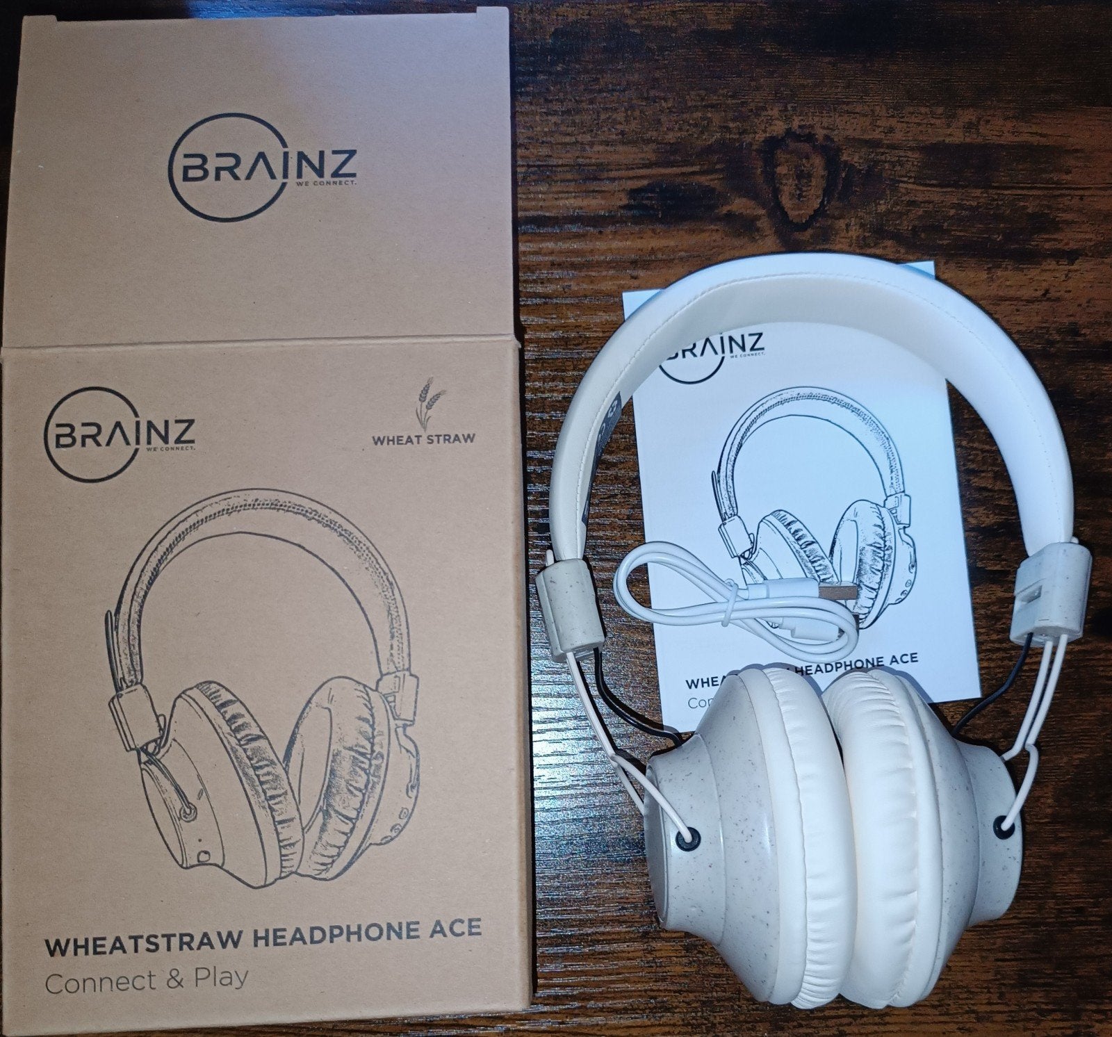 Brainz Wheatstraw Hoofdtelefoon Ace - Nieuw in doos, Audio, Tv en Foto, Koptelefoons, Overige merken, Ophalen of Verzenden, Wit