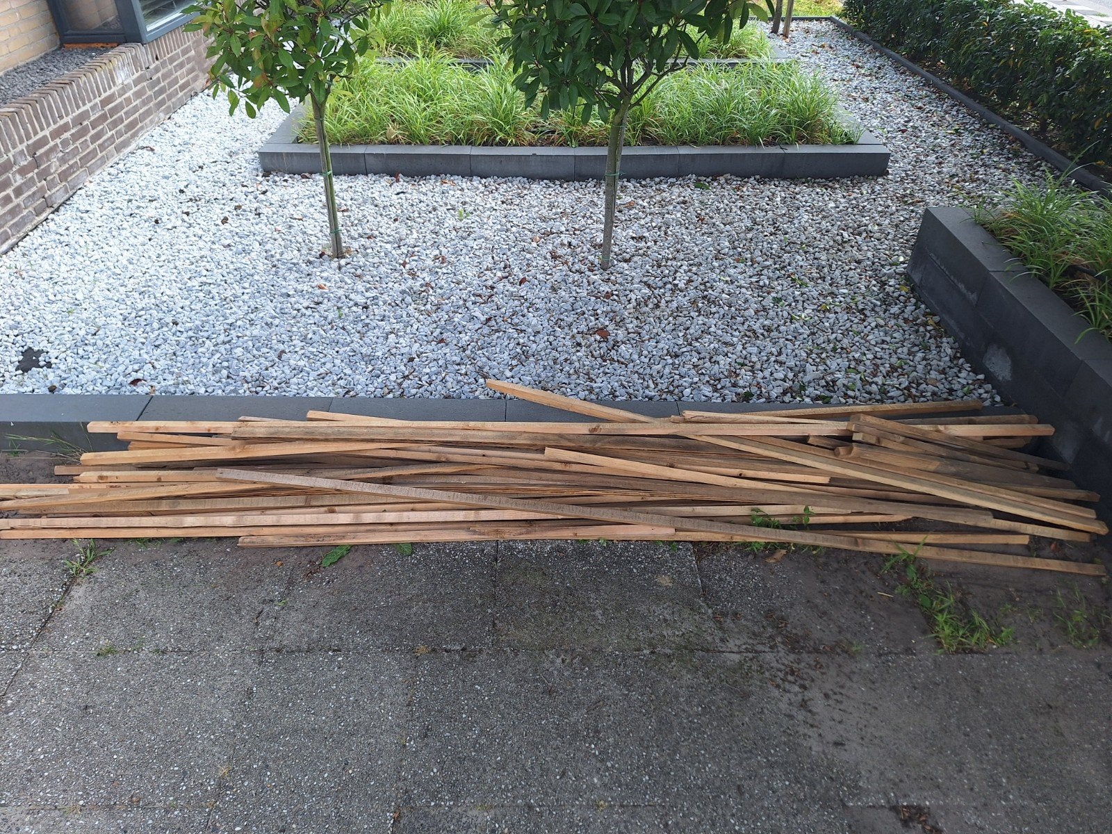 30 Panlatten 300cm +  reststukje, Ophalen, Gebruikt, Minder dan 25 mm, 250 tot 300 cm
