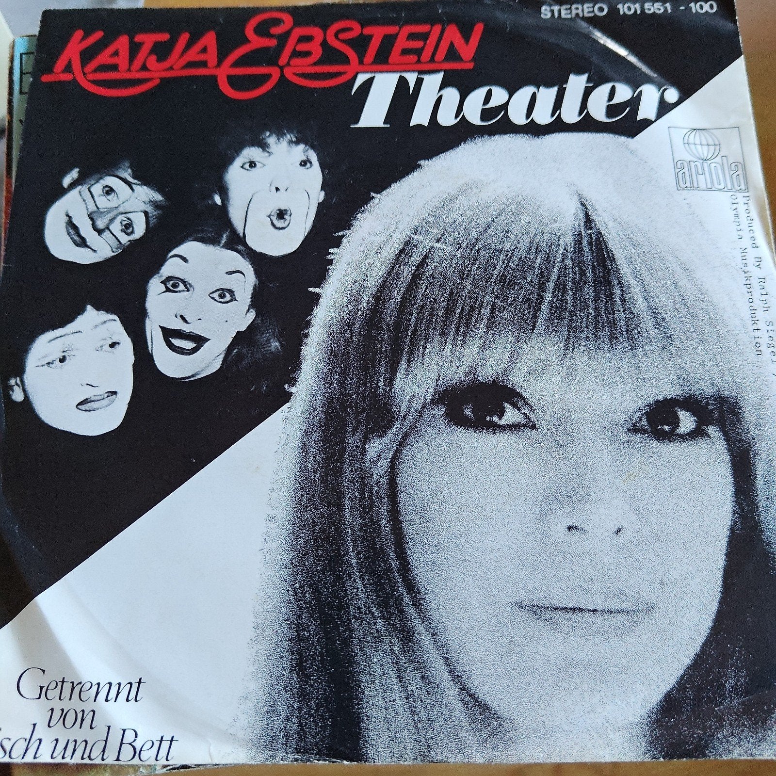Katja Ebstein - Theater /Getrennt von Tisch und Bett (Vinyl), Gebruikt, 7 inch, EP, Schlager