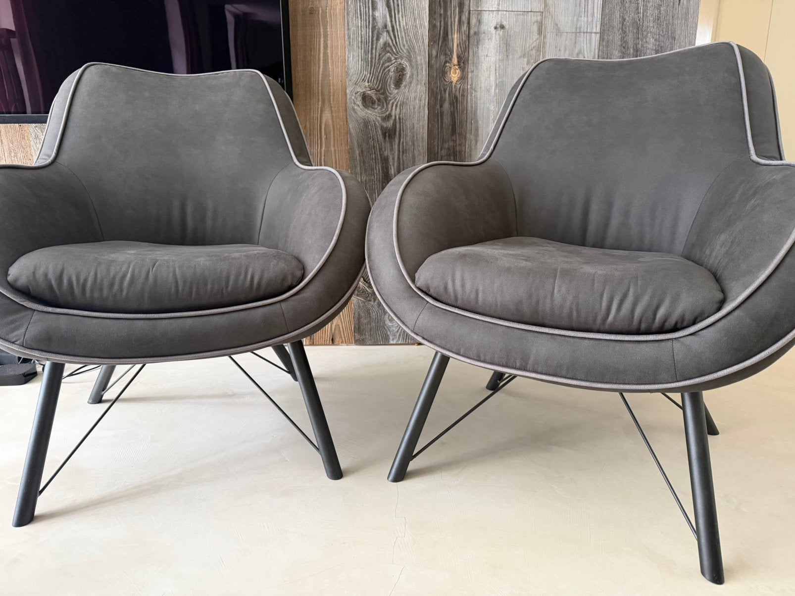 2x PMP Furniture Nix Design Joe Fauteuil, 75 tot 100 cm, Ophalen of Verzenden, Zo goed als nieuw, 75 tot 100 cm
