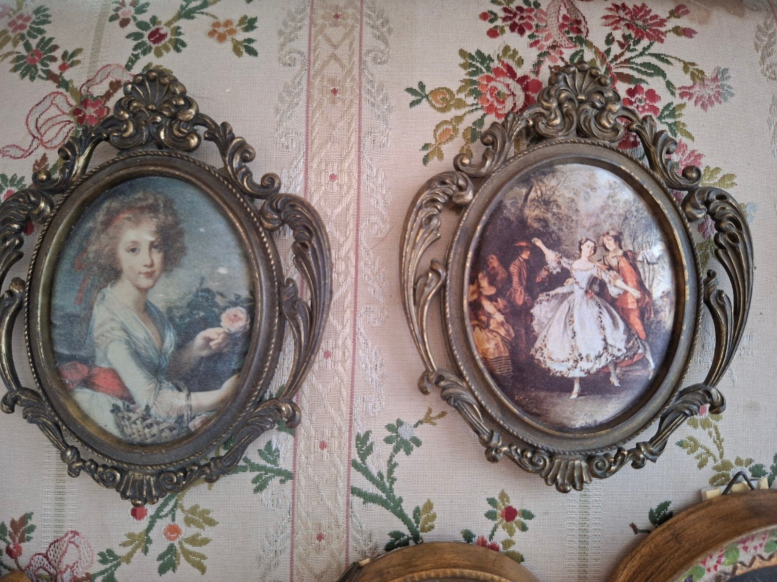 Set van 8 Antieke Miniatuur Portretten in Lijsten, Antiek en Kunst, Ophalen of Verzenden