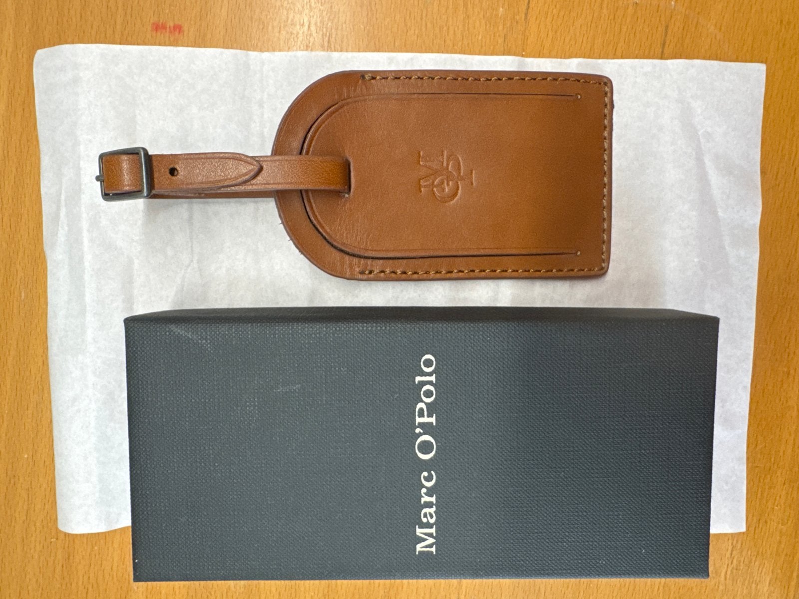 Origineel Marc O'Polo Leren Koffer en Bagagelabel - Nieuw, Bruin, Minder dan 40 cm, Nieuw, Minder dan 35 cm
