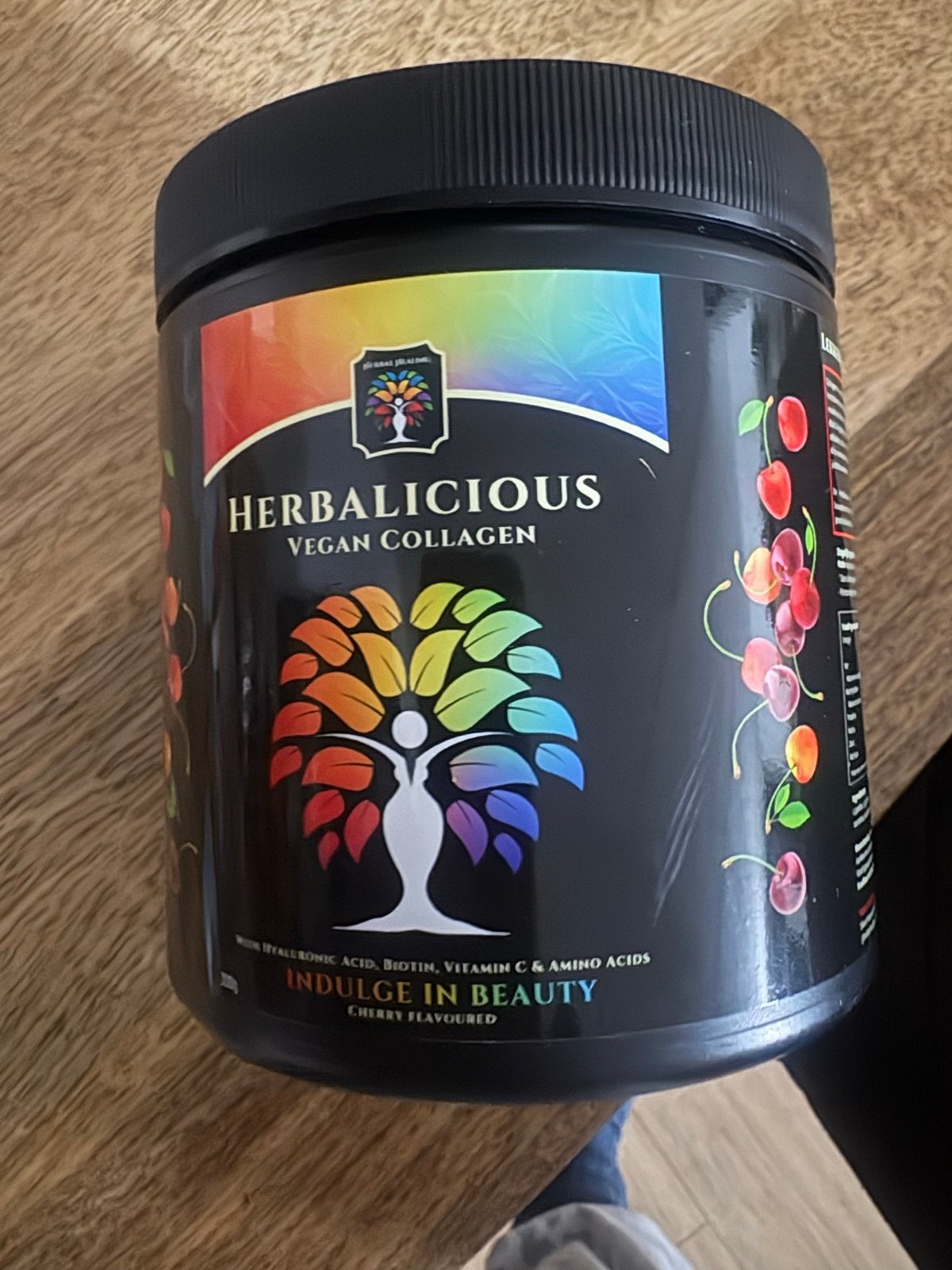 Herbalicious Vegan Collageen Poeder Kersen Smaak, Ophalen, Nieuw, Poeder of Drank