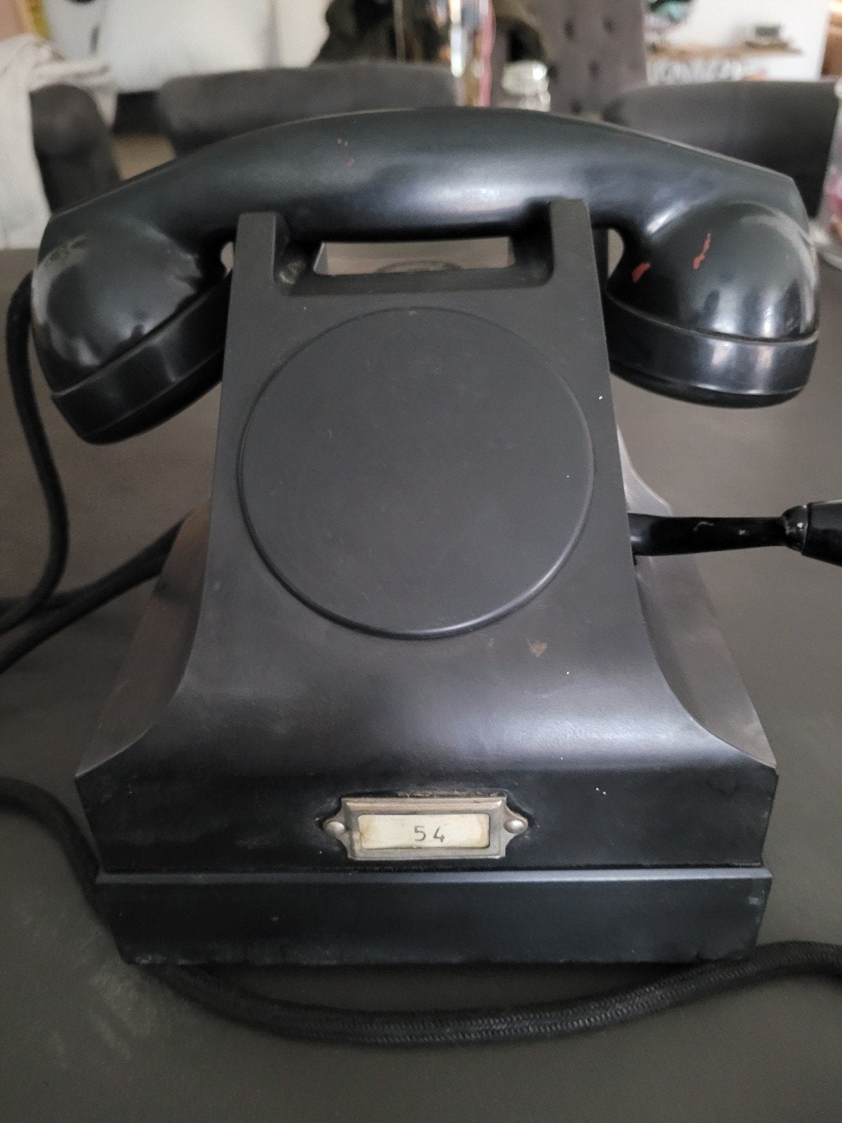 Bakelieten telefoon WW2 Televerkstaden Nynashamn, Telecommunicatie, Ophalen of Verzenden