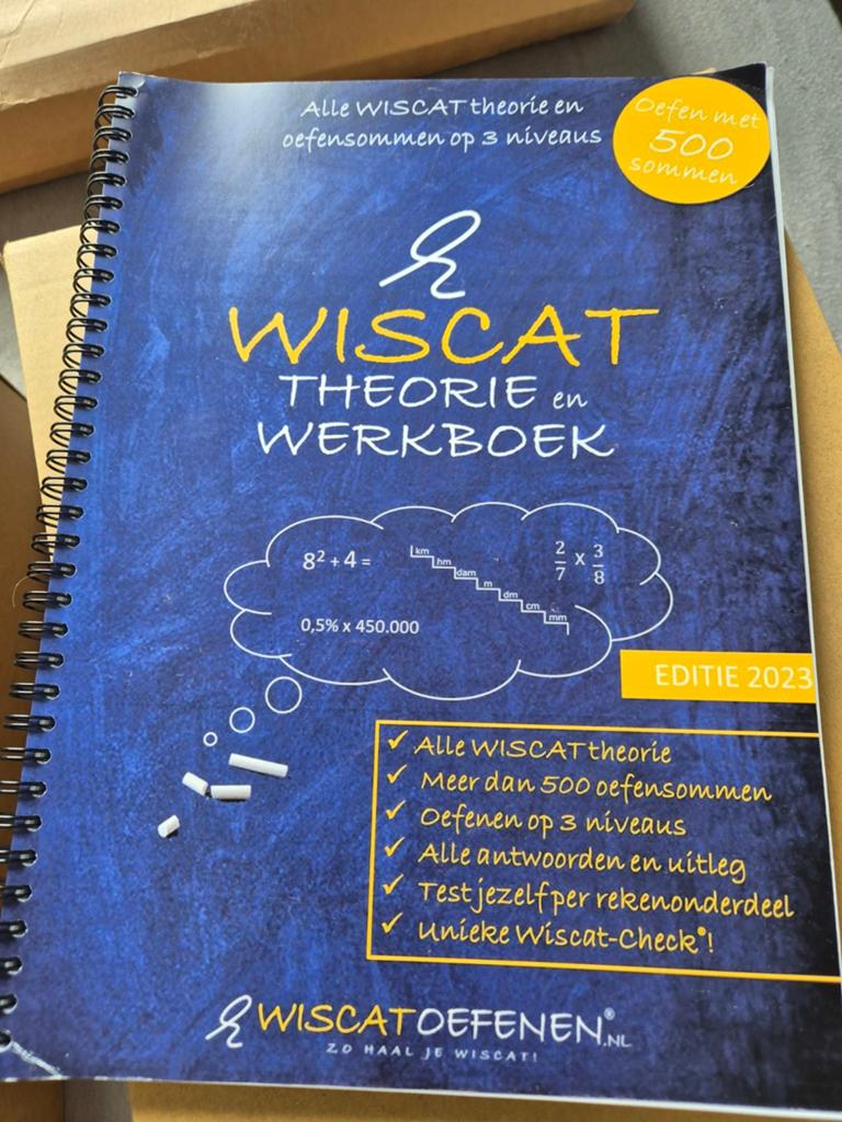 WISCAT Theorie en Werkboek nieuw, Boeken, Studieboeken en Cursussen, Nieuw, Wiscatoefenen.nl, Beta, HBO