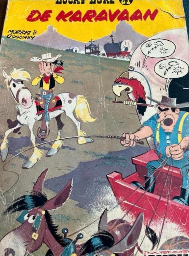 Lucky Luke 24: De Karavaan - Morris & Goscinny, Eén stripboek, Ophalen of Verzenden, Gelezen