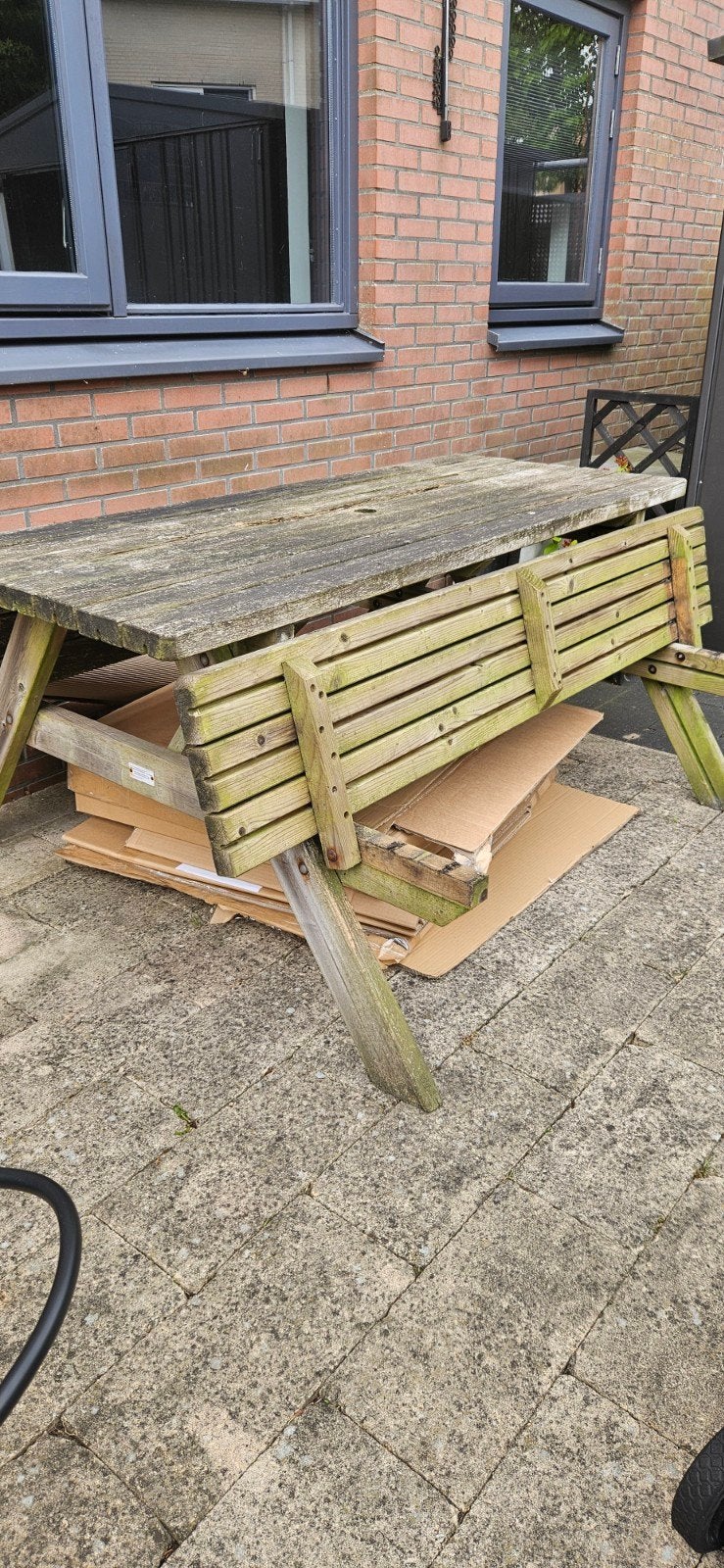 Picknickbank af te halen voor bloemetje of tuinplantje, Ophalen of Verzenden, Gebruikt, Rechthoekig, Hout