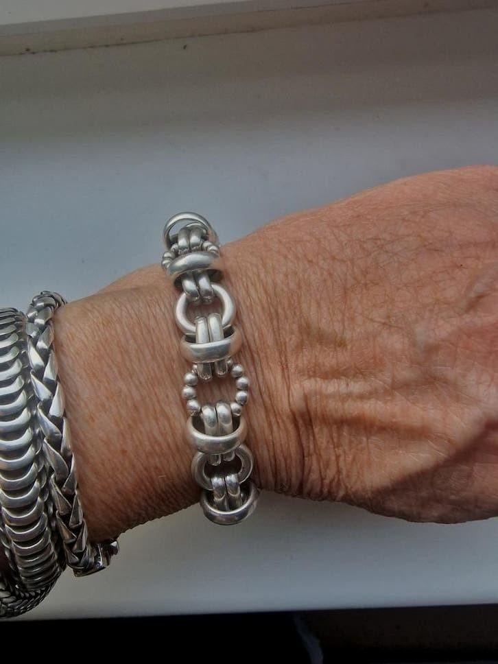 Zinzi zilveren armband, Ophalen of Verzenden, Gebruikt, Zilver, Zilver