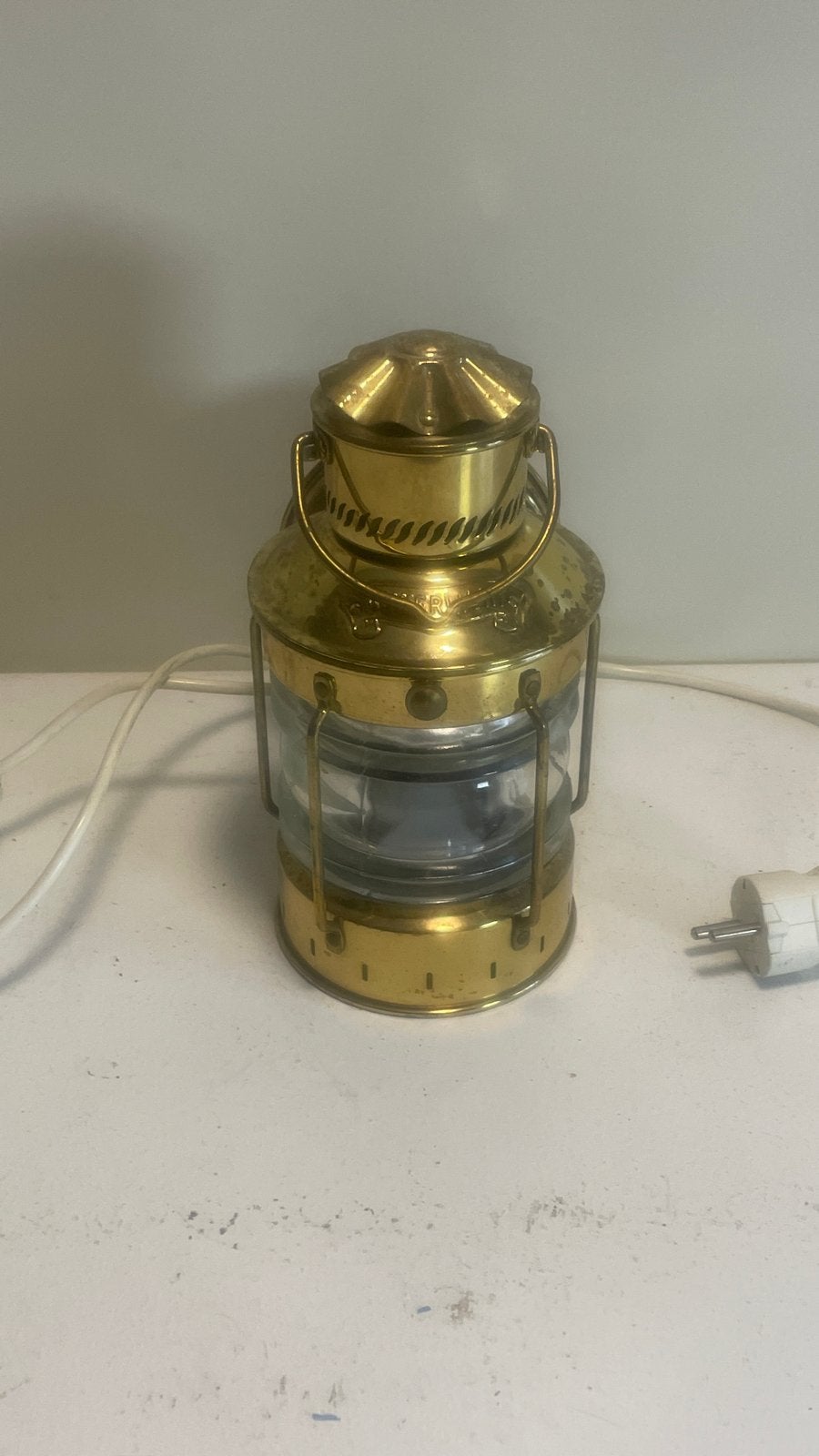 Messing scheepslamp - Vintage navigatielamp, Ophalen of Verzenden