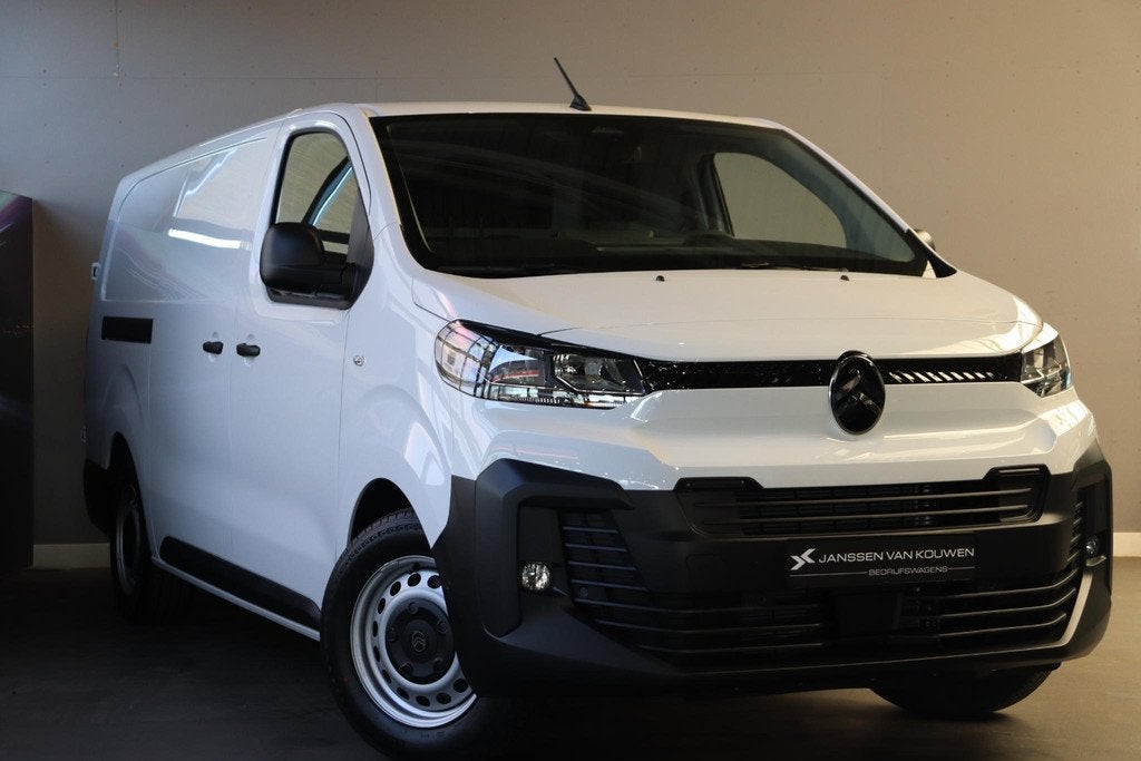 Citroën ë-Jumpy EV L3 75 kWh 0% rente / 2+6 jaar garantie, Auto's, Bestelauto's, 12 maanden, Zwart, Wit, 348 km