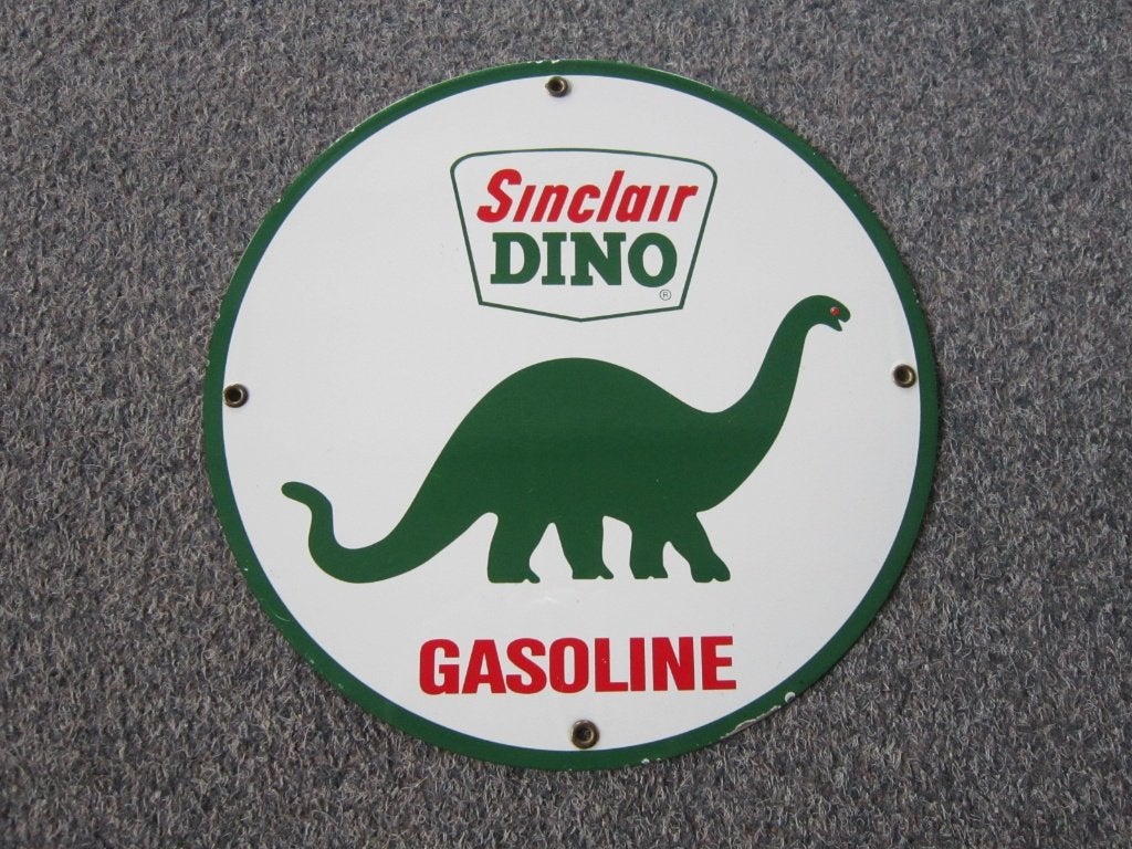 SINCLAIR EMAILLE RECLAMEBORD, Ophalen, Gebruikt, Reclamebord