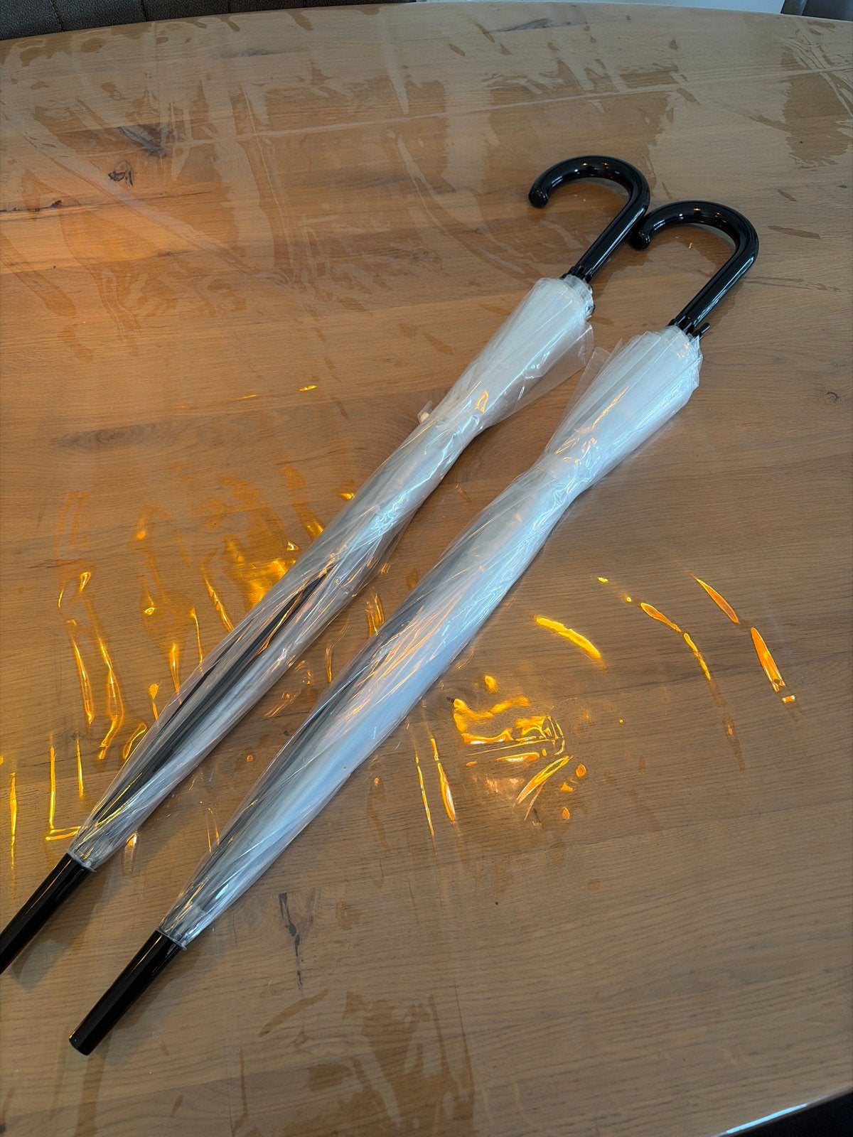 2x Transparante Paraplu's - Nieuw, Sieraden, Tassen en Uiterlijk, Paraplu's, Ophalen of Verzenden, Transparant, Nieuw
