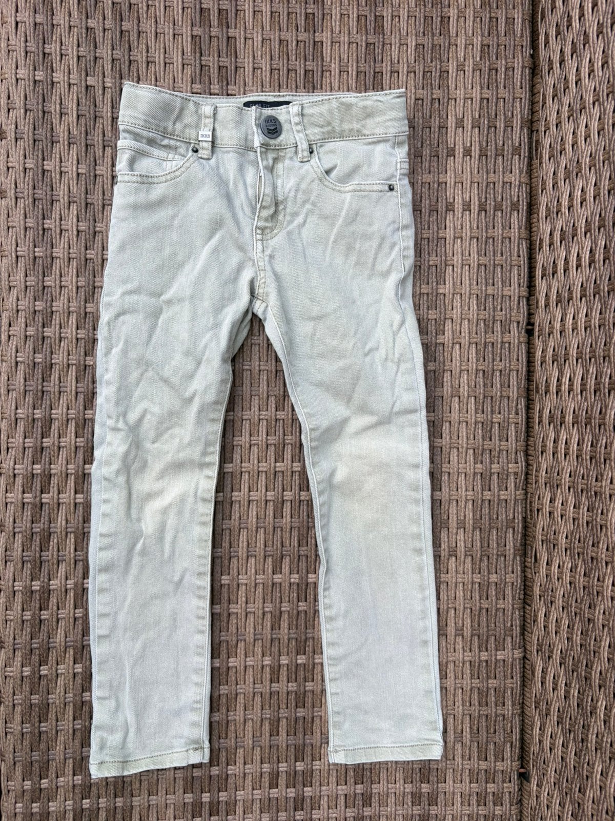 Ikks jeans spijkerbroek 110 groen denim, Ophalen of Verzenden, Zo goed als nieuw, Broek