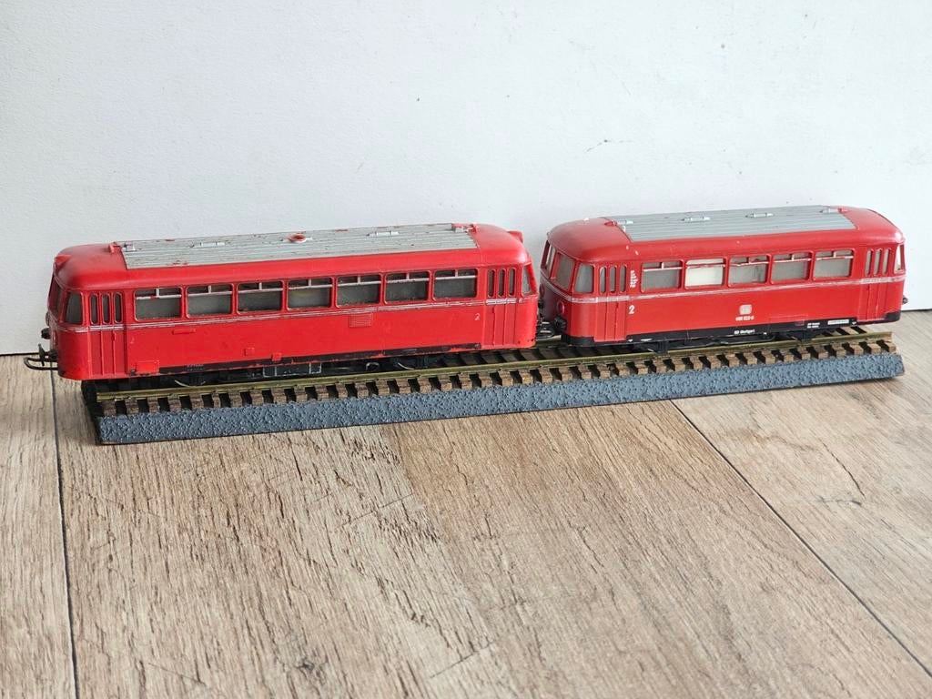 Modeltrein Ho marklin railbus met bijwagen (R.Hesselink), Wisselstroom, Gebruikt, Wagon, Ophalen of Verzenden