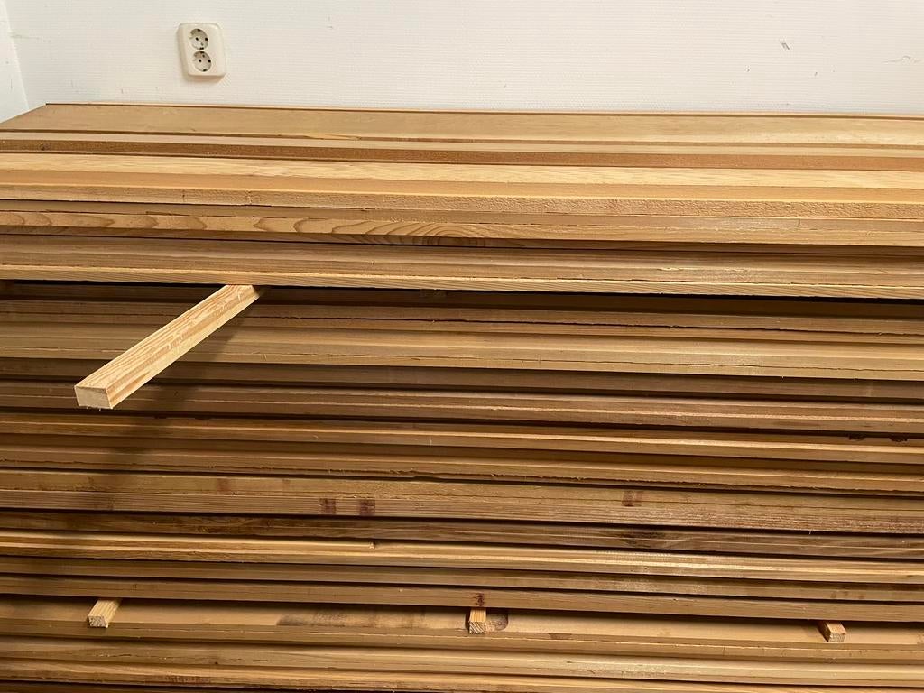 80 m2 Red Cedar zweeds rabat, clear & better, Nieuw, Ophalen, Minder dan 25 mm, Zo goed als nieuw, Plank