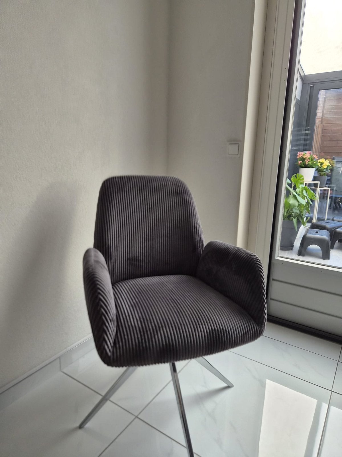 Draai stoelen 6x, Huis en Inrichting, Fauteuils, Ophalen, Zo goed als nieuw, Minder dan 75 cm, Minder dan 50 cm